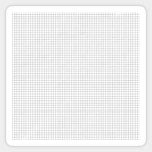 Simple black and white grid lines square pattern Sticker